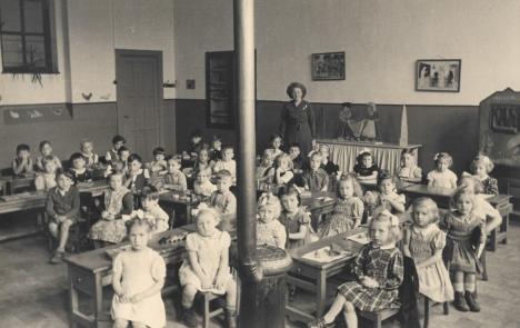 Kleuterklas in Blauwput in 1949